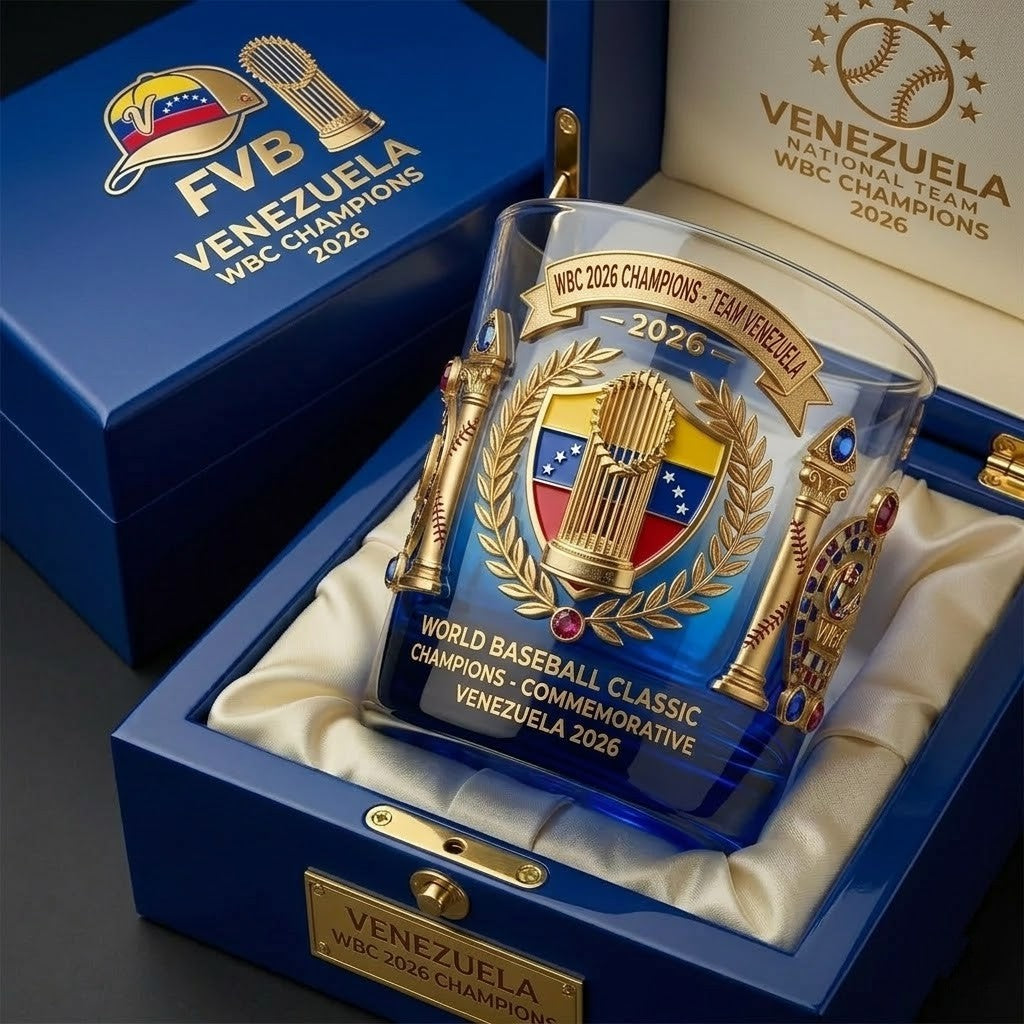 Venezuela WBC 2026 Champions Whiskey Glass