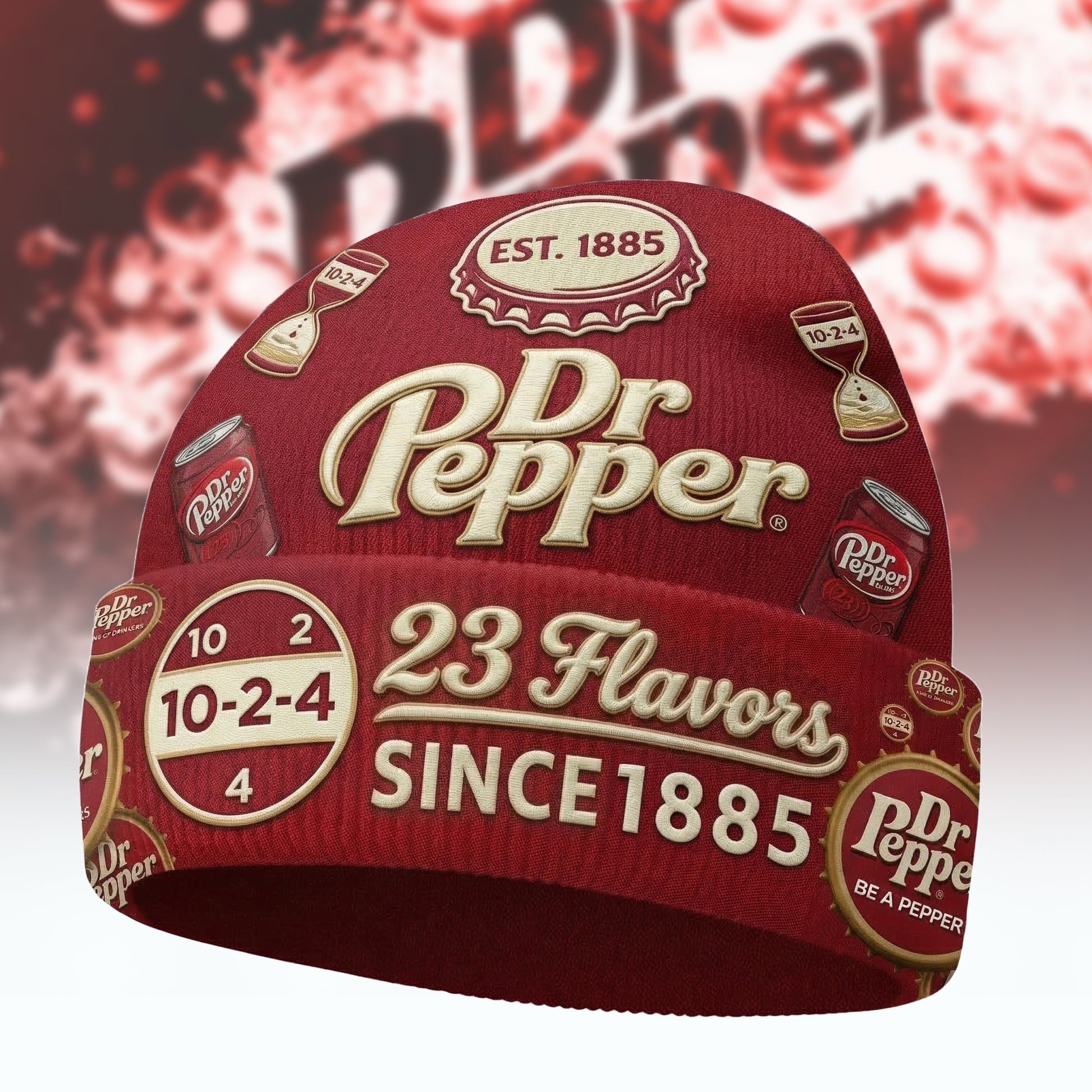 Dr Pepper Vintage 23 Flavors Beanie Hat