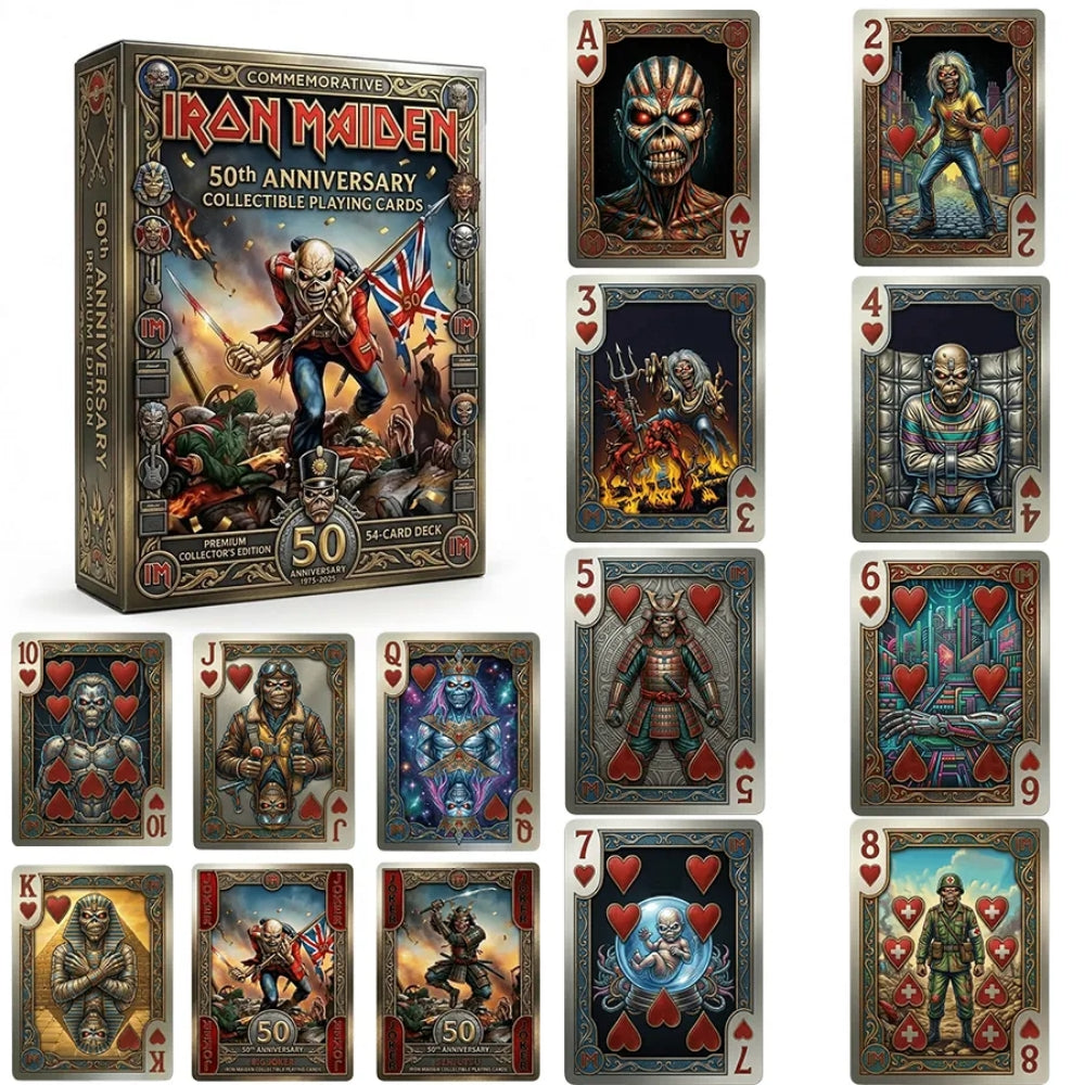 Iron Maiden 50th Anniversary Collectible Playing Cards
