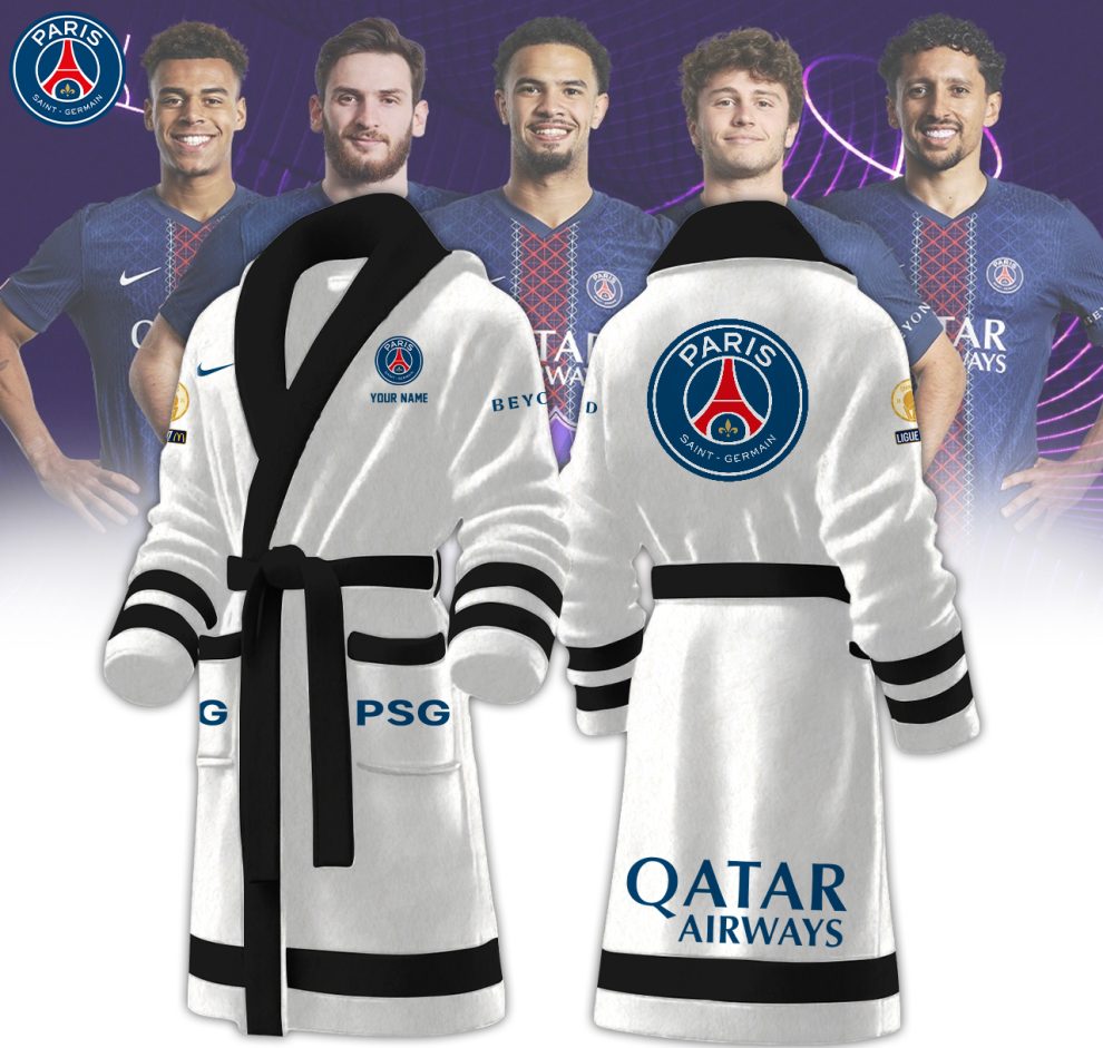 Paris Saint-Germain Personalized Qatar Airways Bathrobe