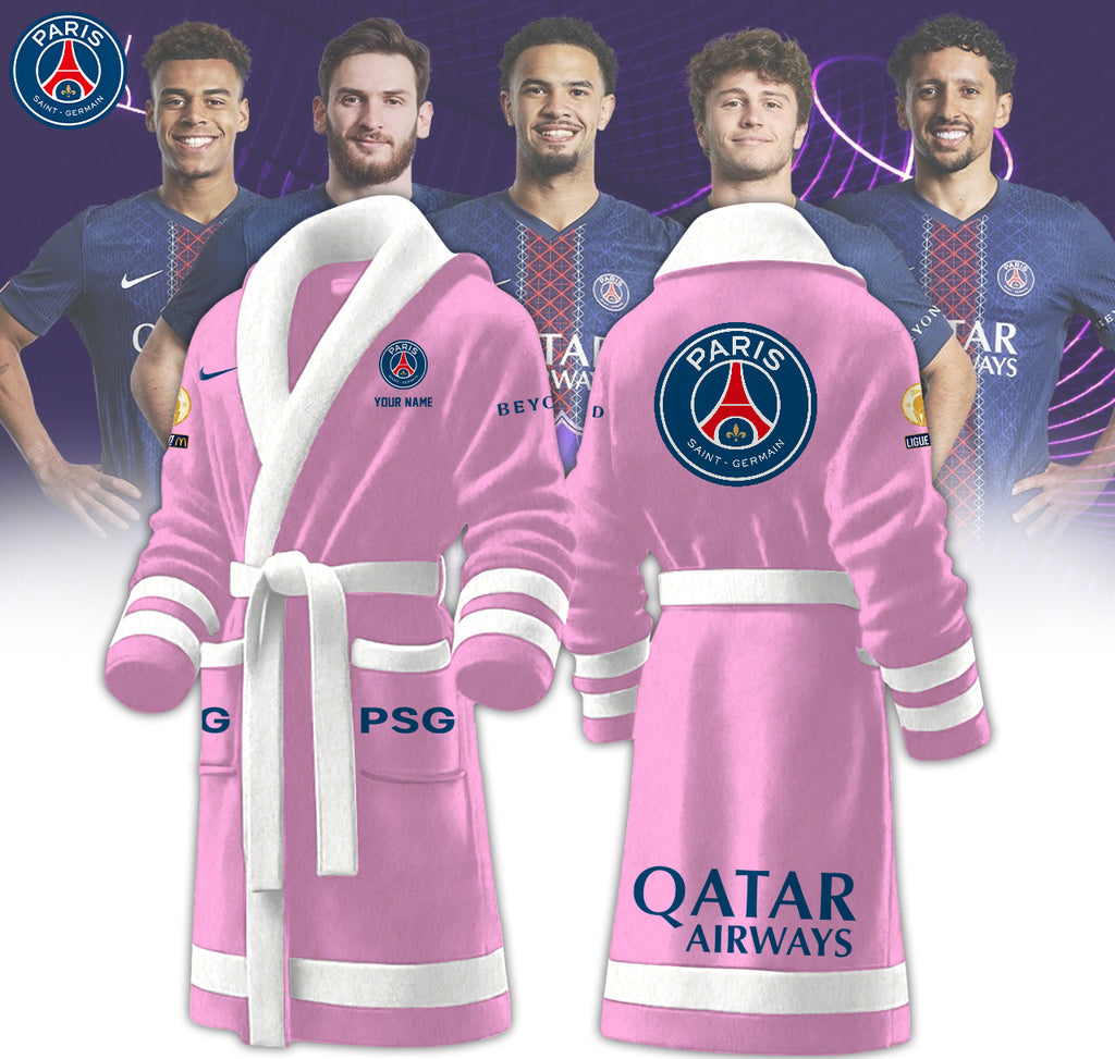 Paris Saint-Germain Personalized Qatar Airways Bathrobe