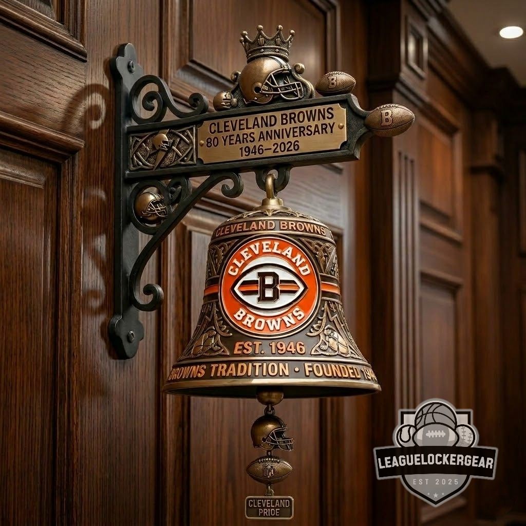 Cleveland Browns 80 Years Anniversary 1946-2026 Hanging Bell