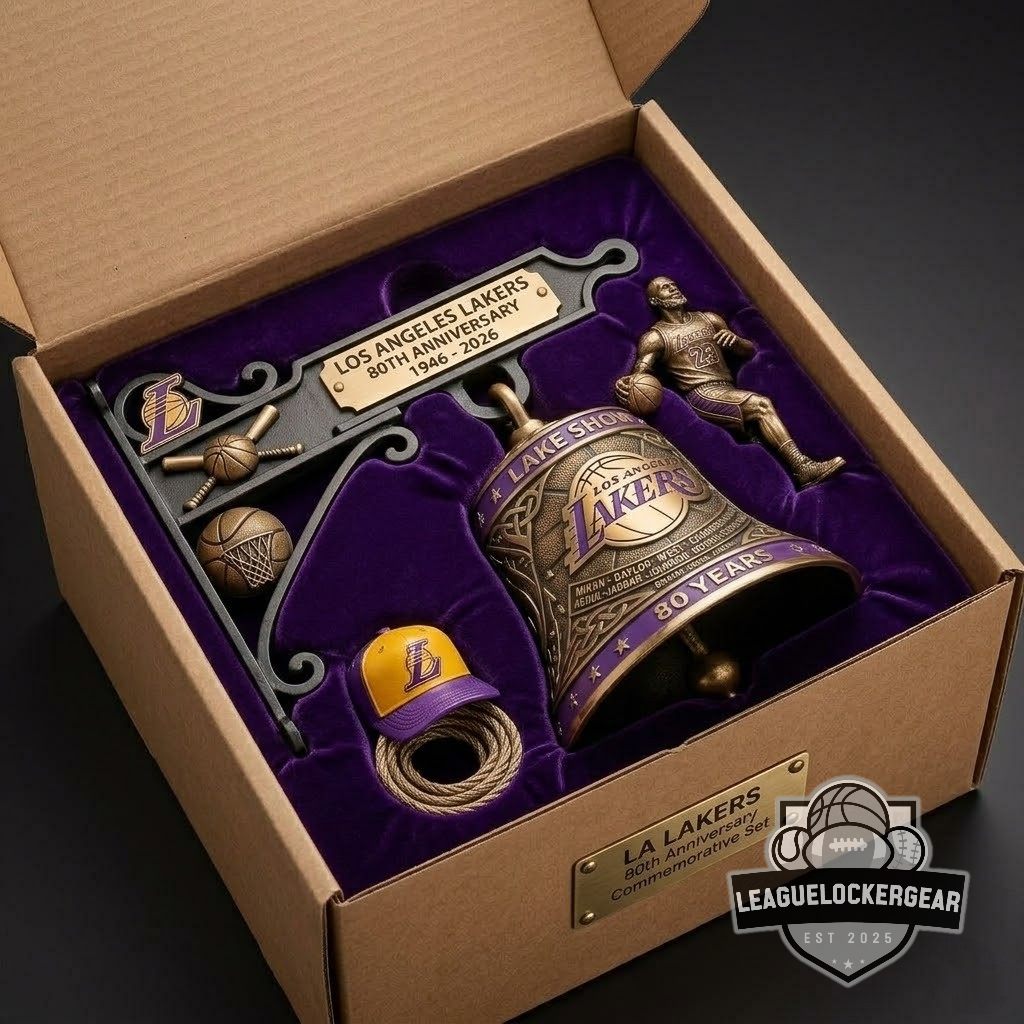 Los Angeles Lakers 80th Anniversary 1946-2026 Wall Bell