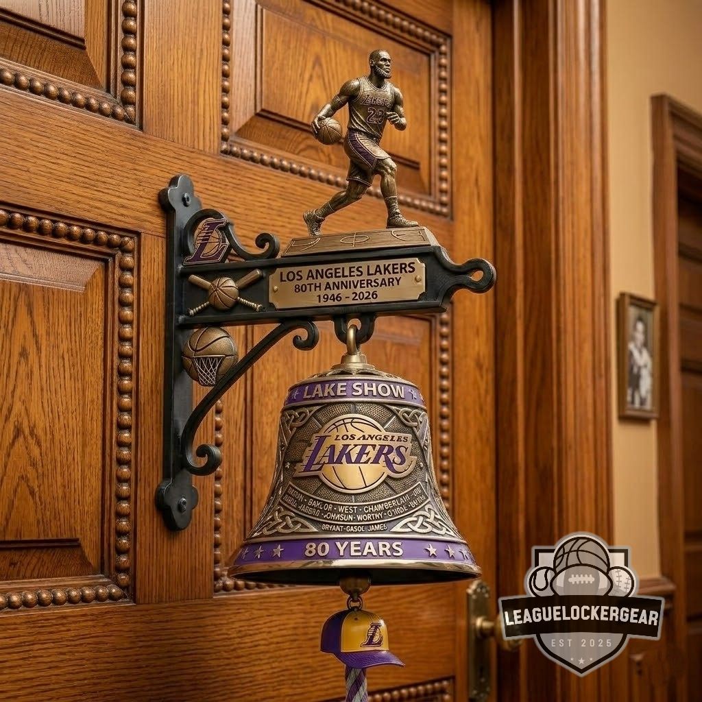 Los Angeles Lakers 80th Anniversary 1946-2026 Wall Bell