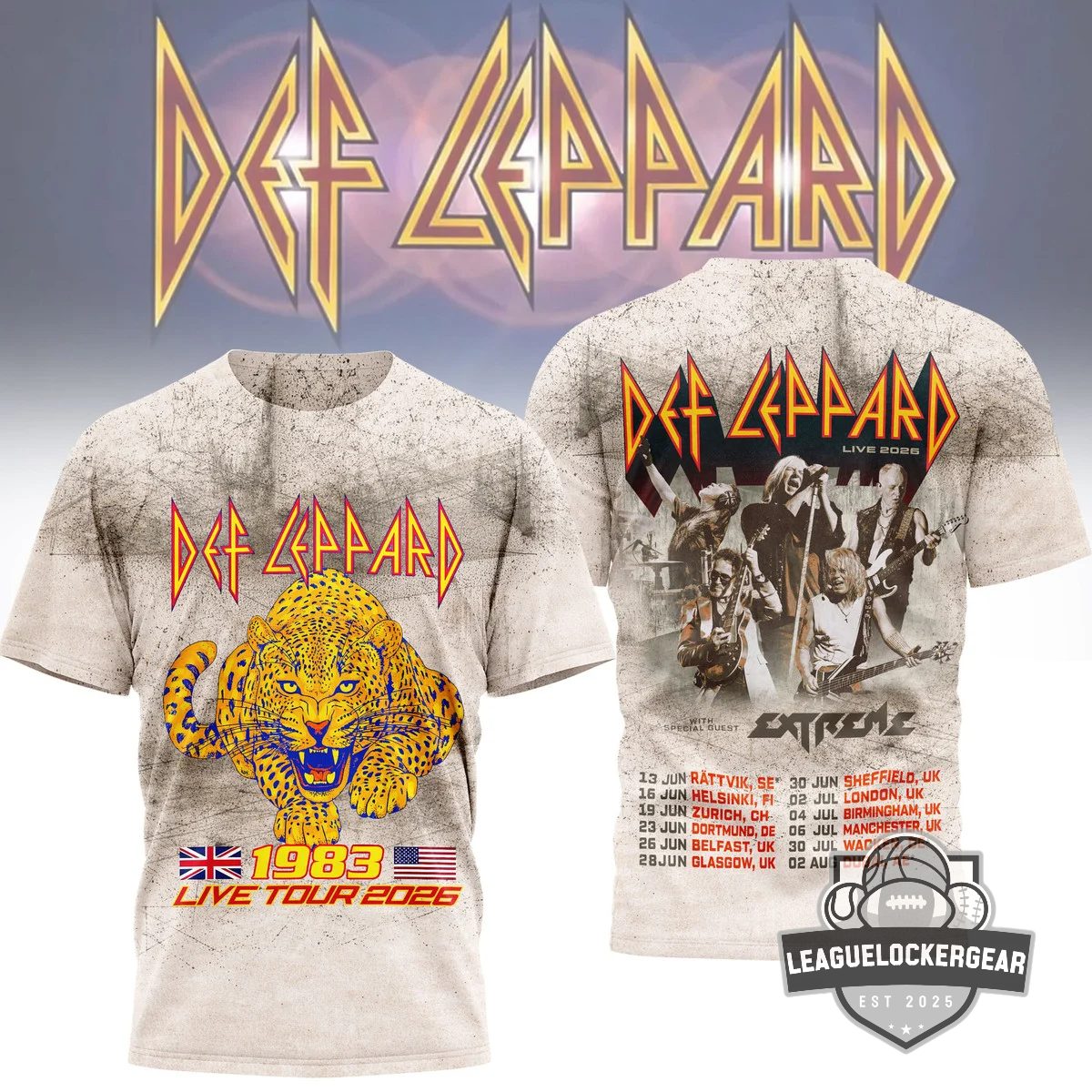 Def Leppard 1983 Live Tour 2026 T-Shirt