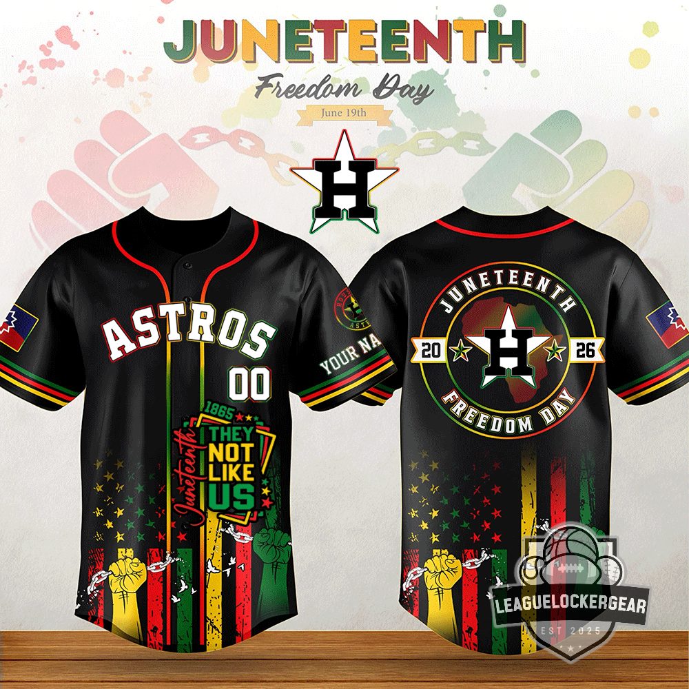 Houston Astros Juneteenth Freedom Day They Not Like Us Baseball Jersey