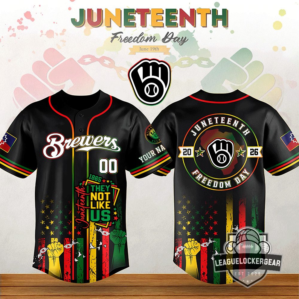 Milwaukee Brewers Juneteenth Freedom Day Baseball Jersey