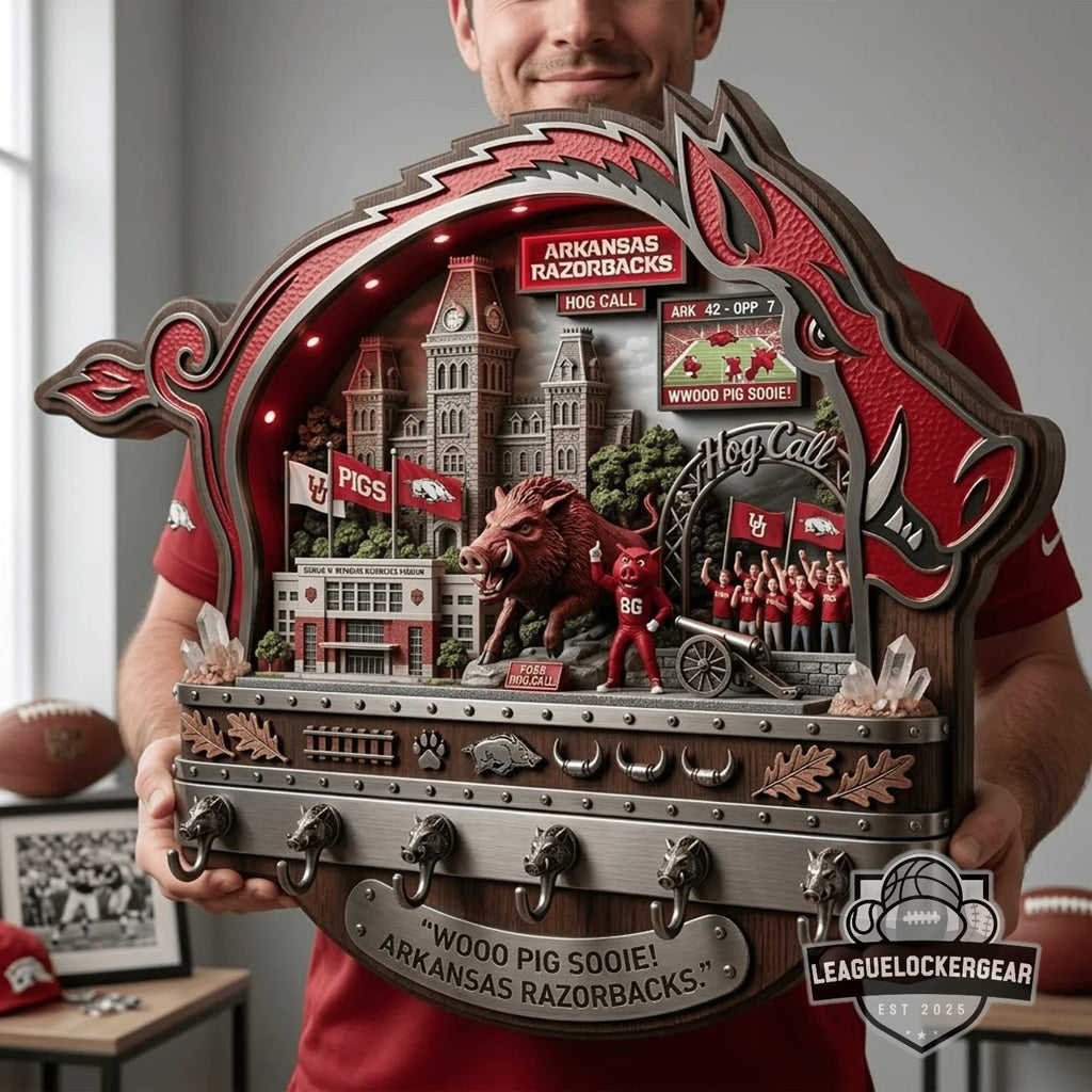 Arkansas Razorbacks Hog Call Wall Mounted Key Holder