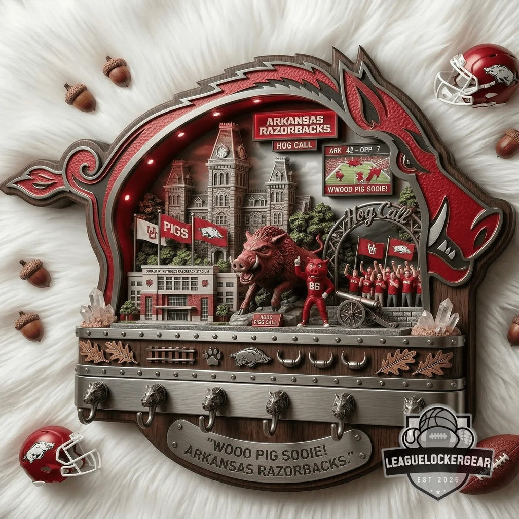 Arkansas Razorbacks Hog Call Wall Mounted Key Holder