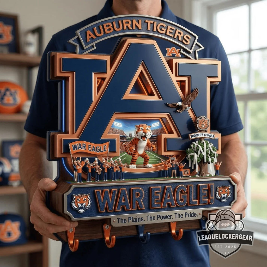 Auburn Tigers War Eagle Toomer’s Corner 3D Wall Mounted Key Holder