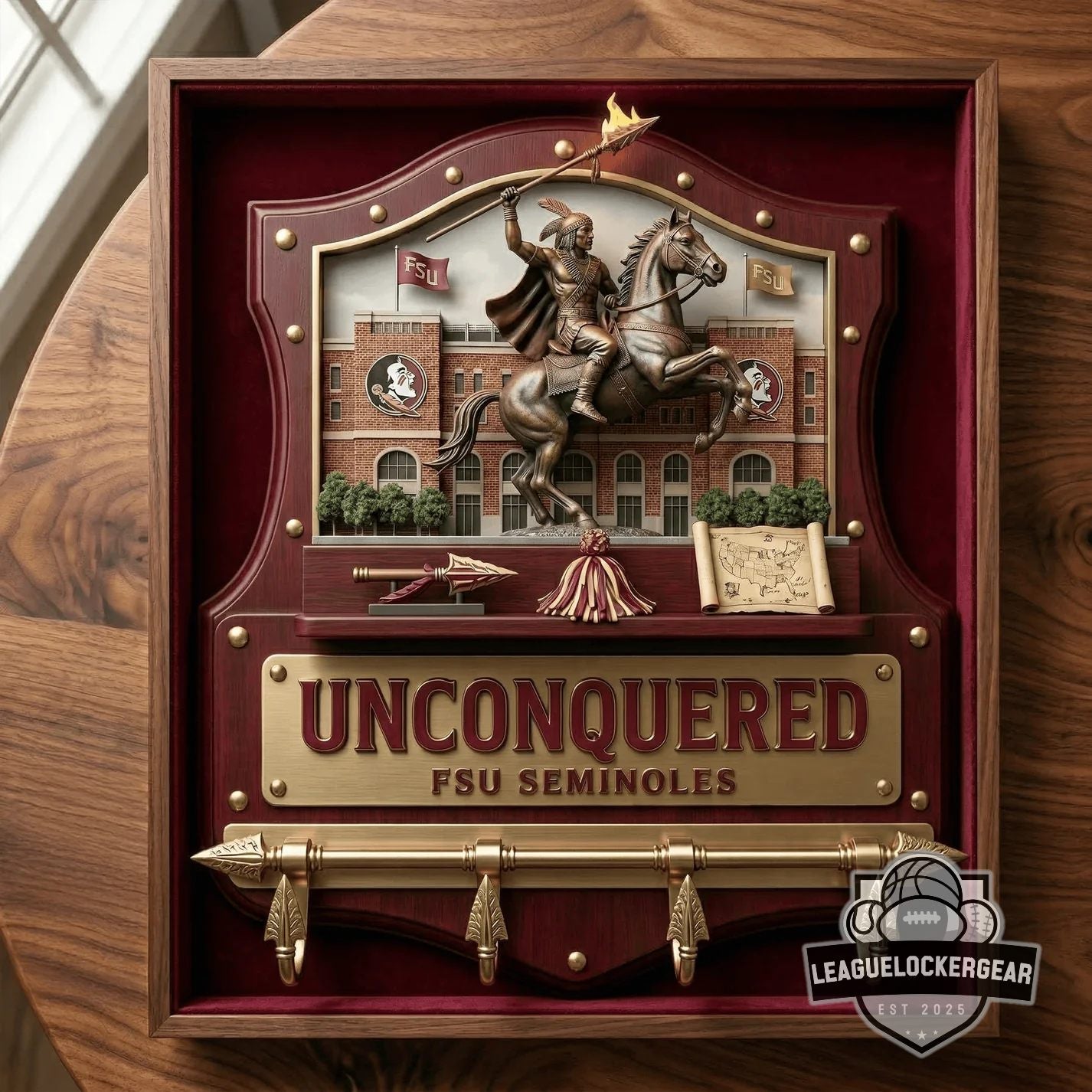 FSU Seminoles Unconquered Wall Decor Key Hanger