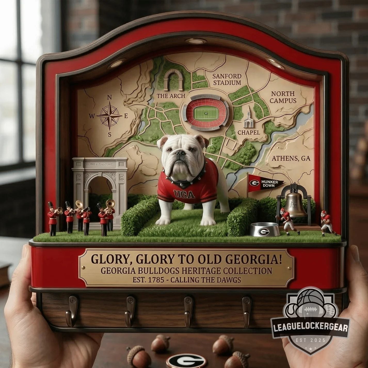 Georgia Bulldogs Glory Glory to Old Georgia Wall Key Holder