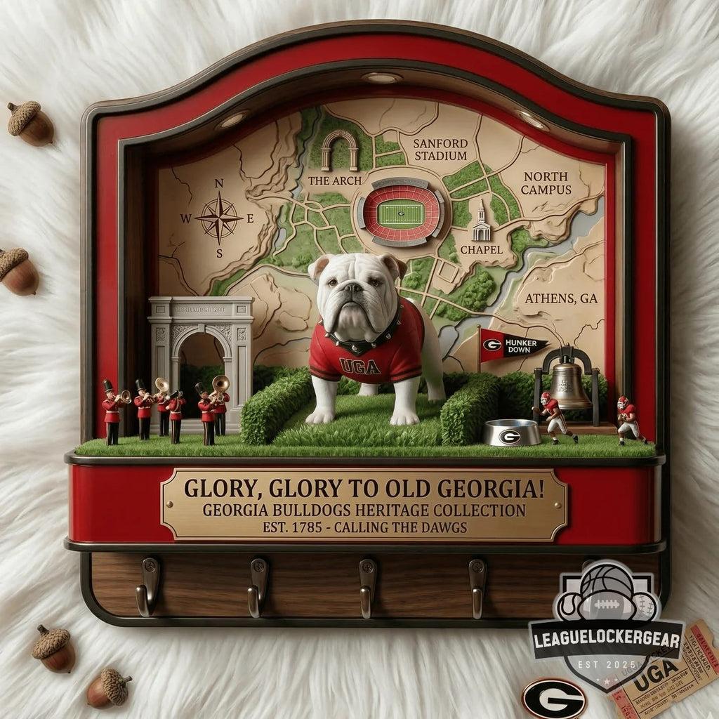 Georgia Bulldogs Glory Glory to Old Georgia Wall Key Holder