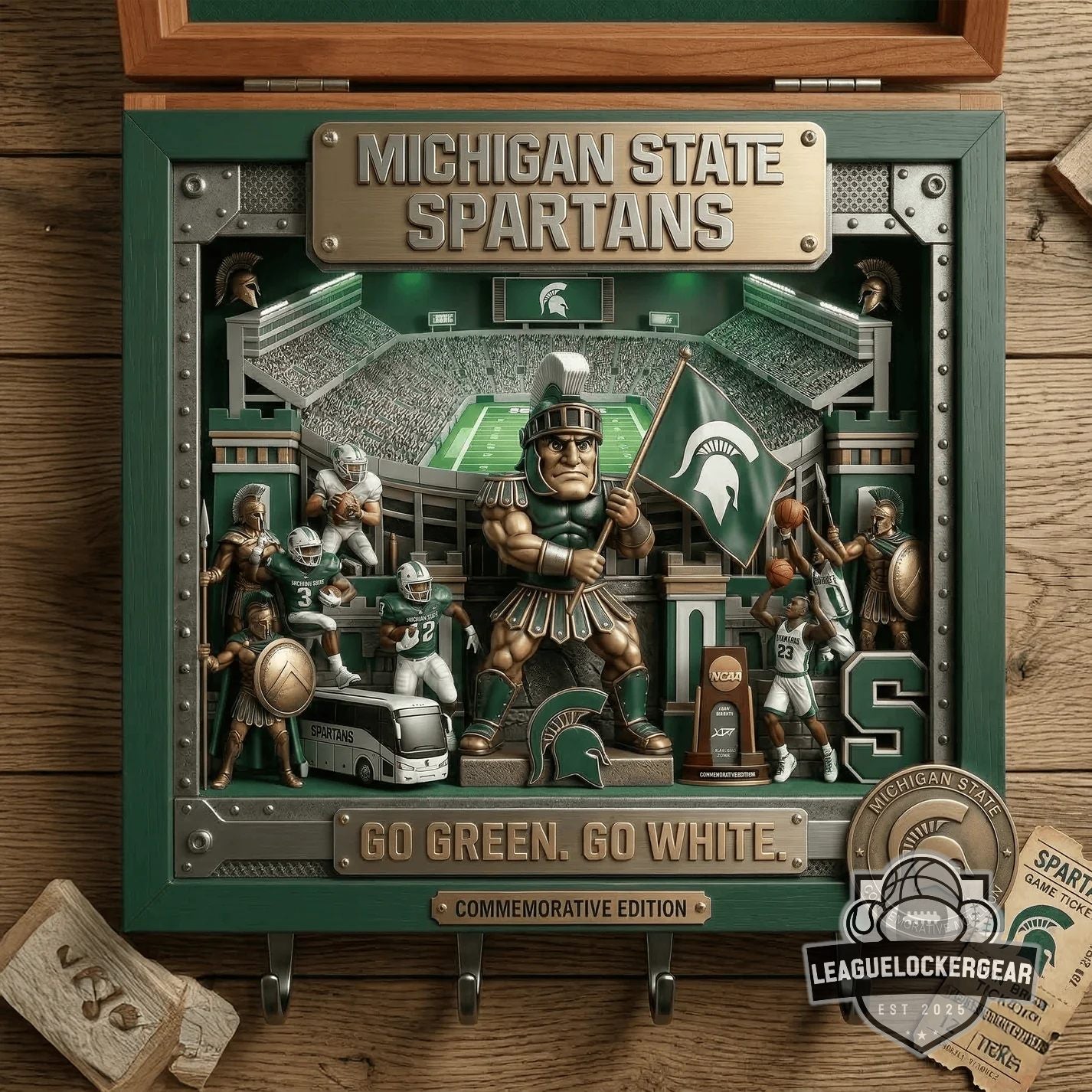 Michigan State Spartans Wall Mounted Key Holder