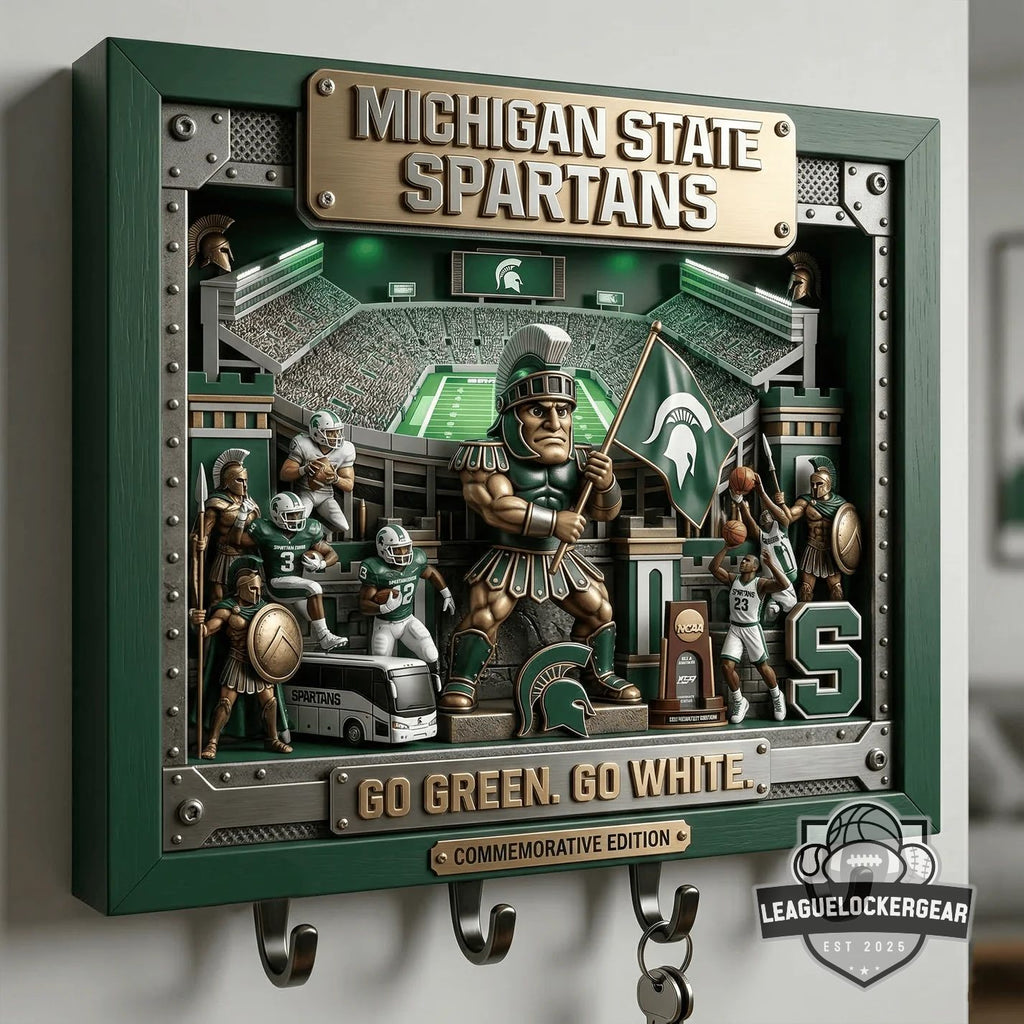Michigan State Spartans Wall Mounted Key Holder