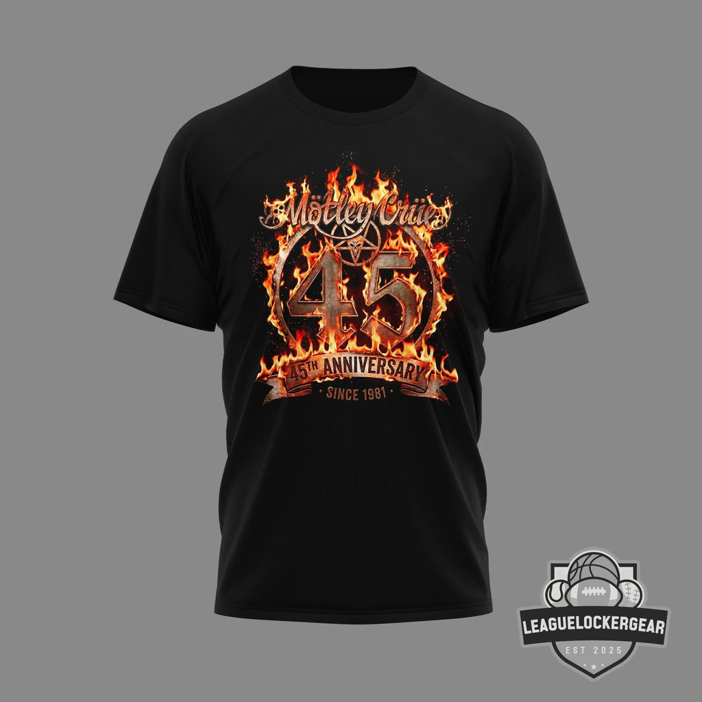 Mötley Crüe 45th Anniversary Since 1981 Signed T-Shirt