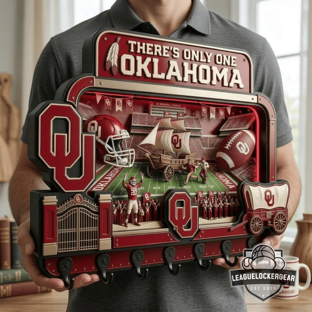 Oklahoma Sooners Wall Mounted Key Holder