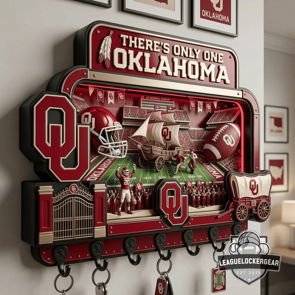 Oklahoma Sooners Wall Mounted Key Holder
