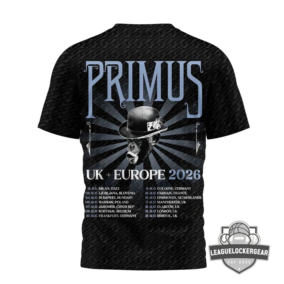 Primus UK Europe 2026 Tour T-Shirt