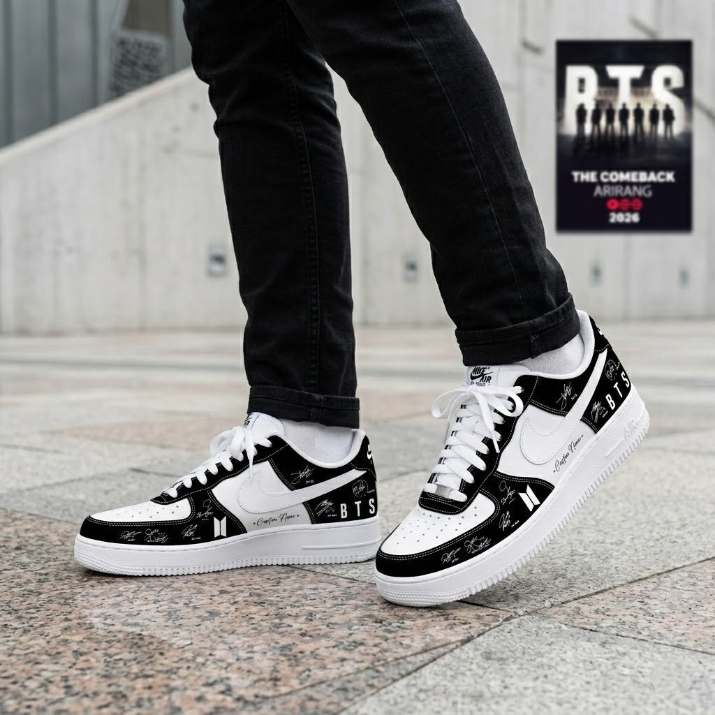 BTS The Comeback Arirang 2026 Signatures Custom Air Force 1 Shoes