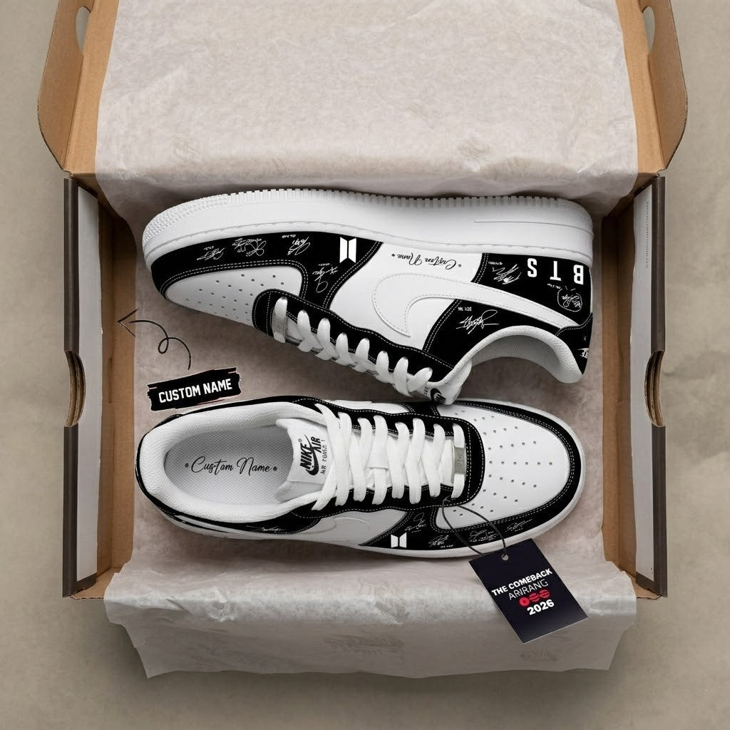 BTS The Comeback Arirang 2026 Signatures Custom Air Force 1 Shoes