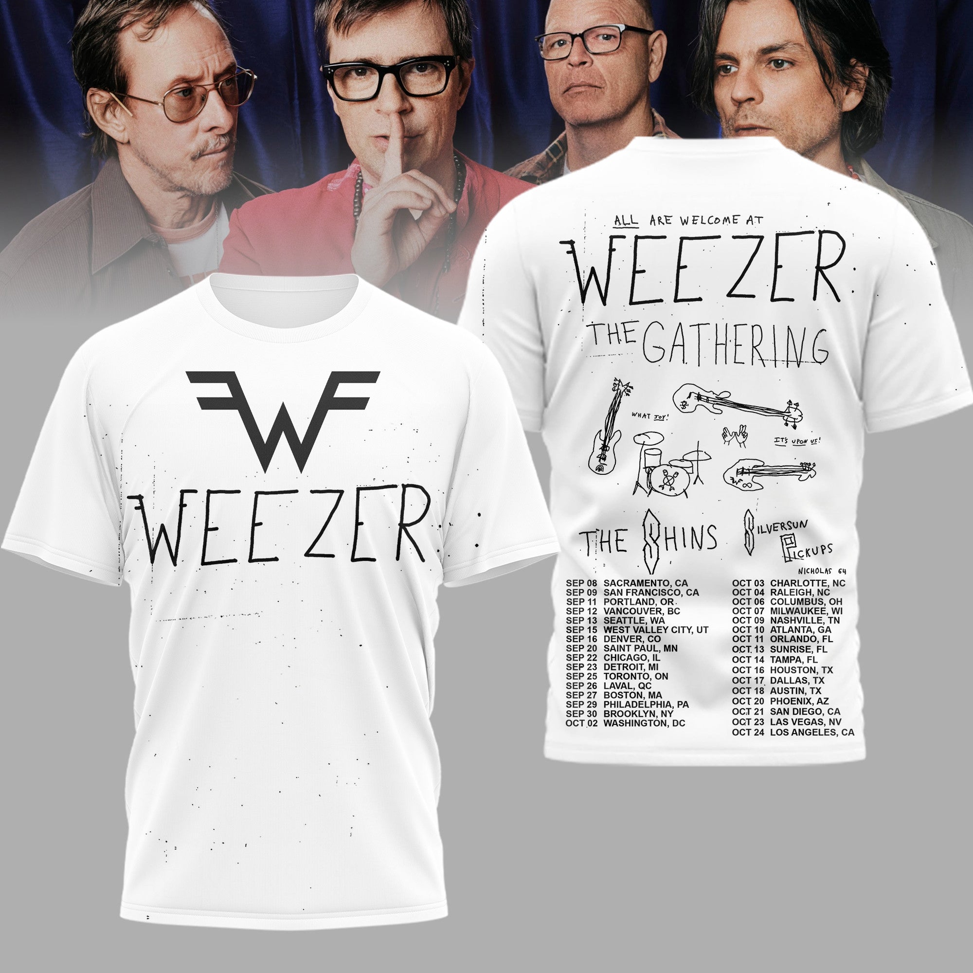Weezer The Gathering Tour T-Shirt