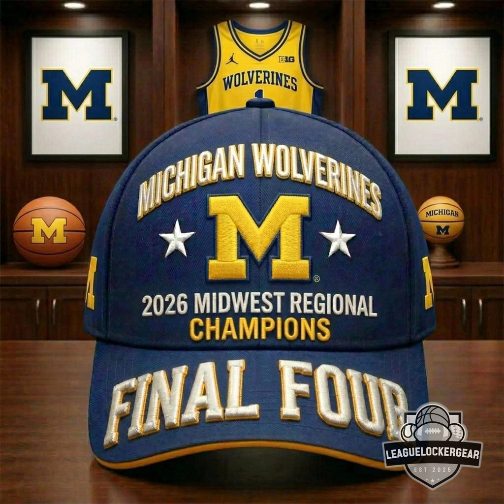 Michigan Wolverines 2026 Midwest Regional Champions Final Four Hat