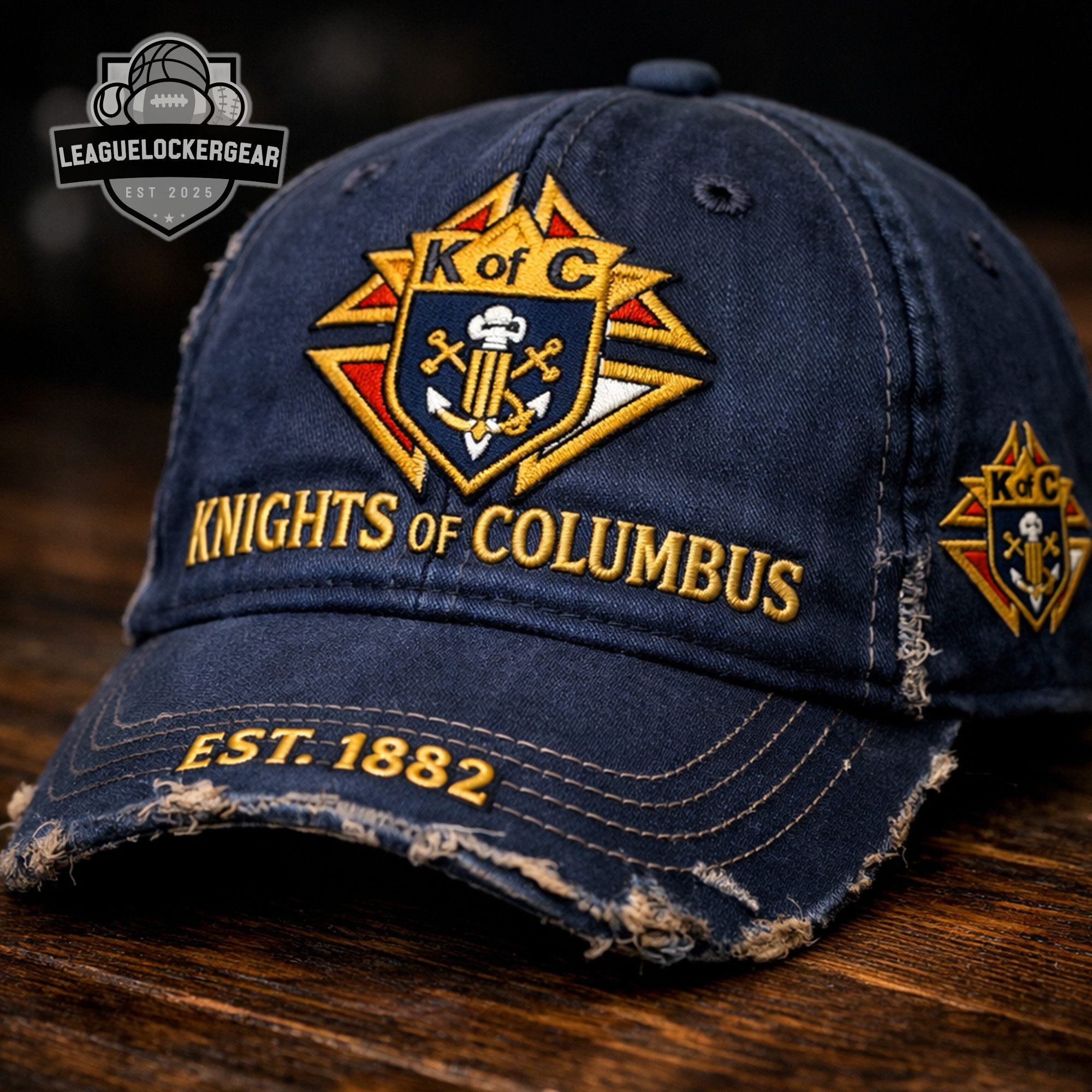 Knights of Columbus EST. 1882 Distressed Dad Hat