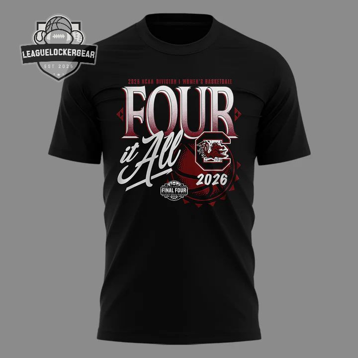 South Carolina Gamecocks 2026 NCAA Final Four Four It All T-Shirt