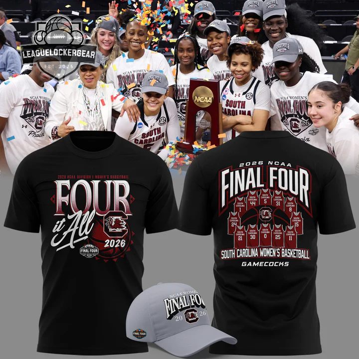South Carolina Gamecocks 2026 NCAA Final Four Four It All T-Shirt