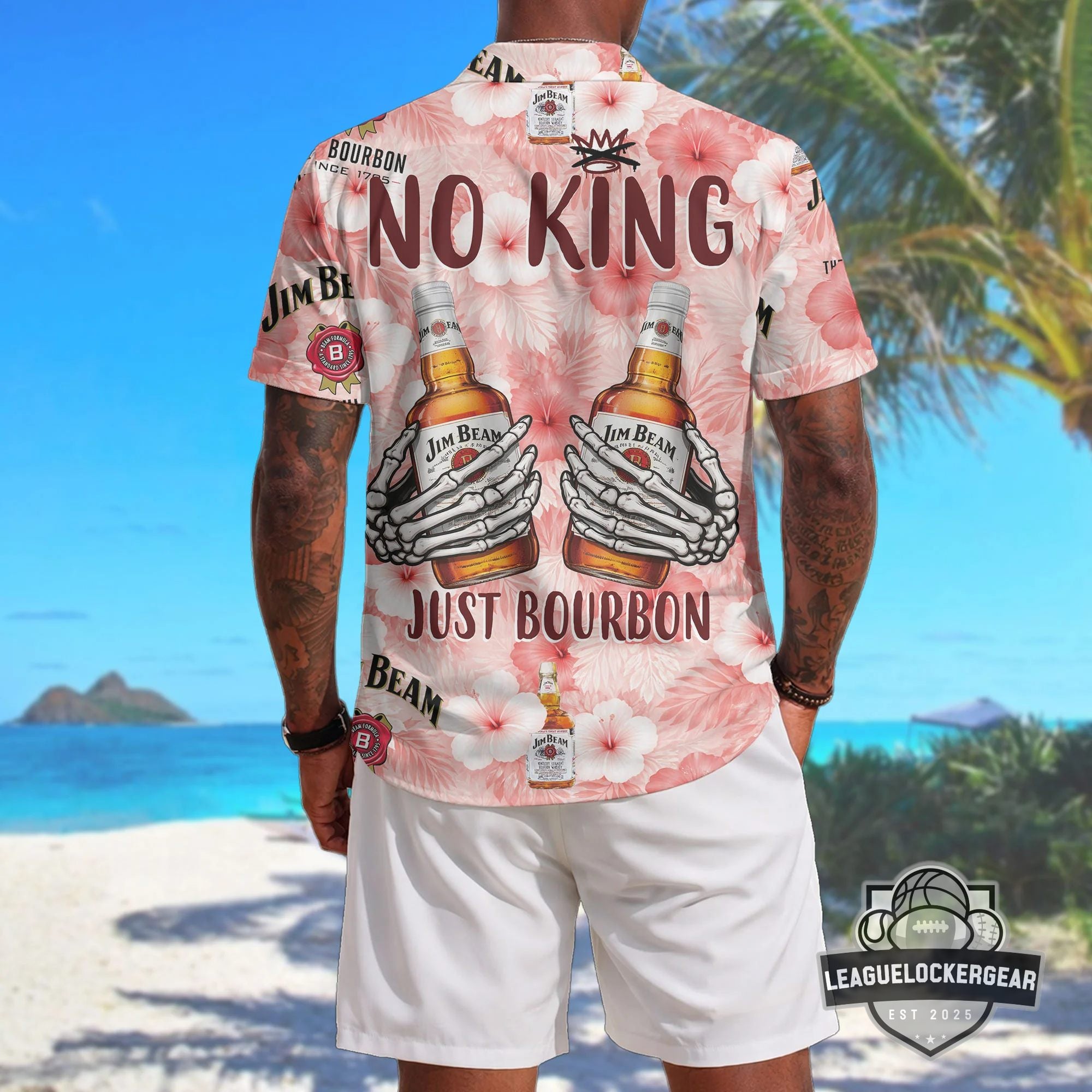 Jim Beam No King Since 1795 Hawaiian Shirt