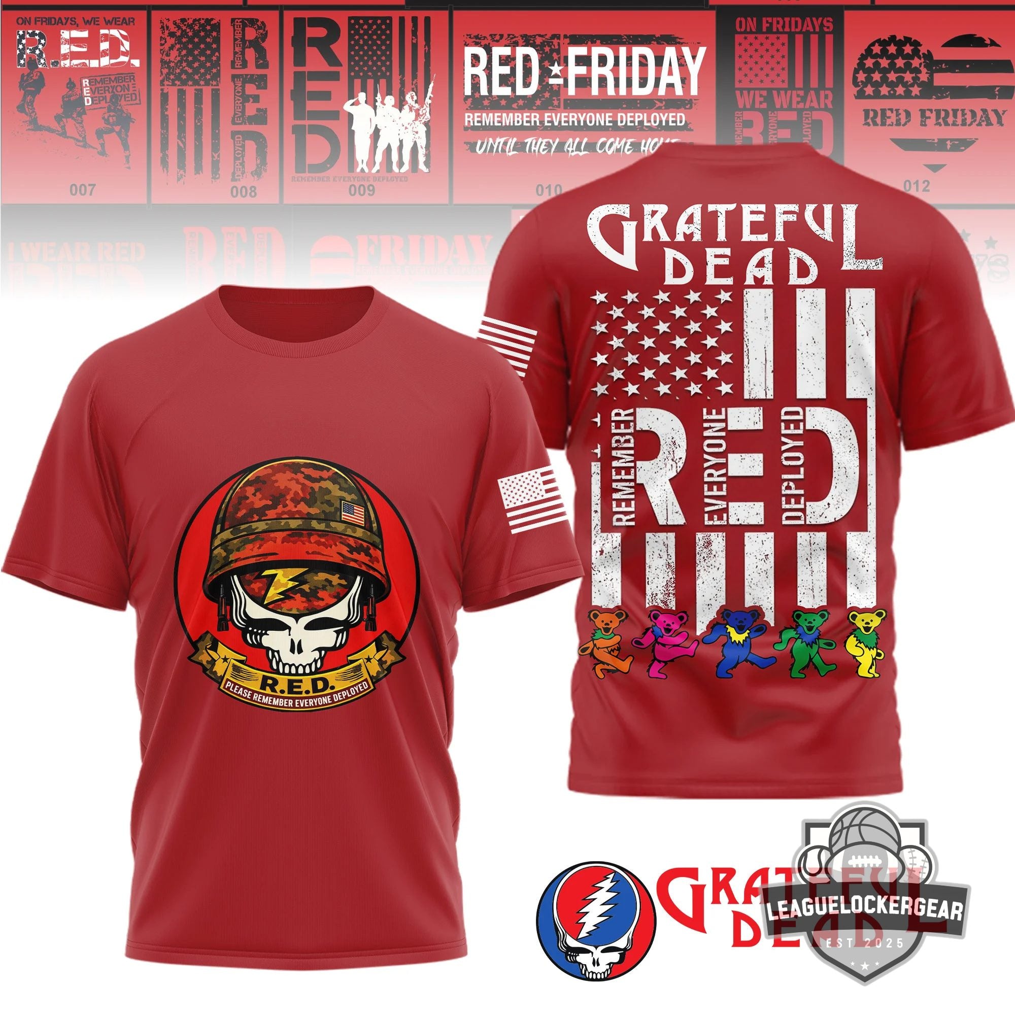 Grateful Dead R.E.D. Friday Remember Everyone Deployed T-Shirt