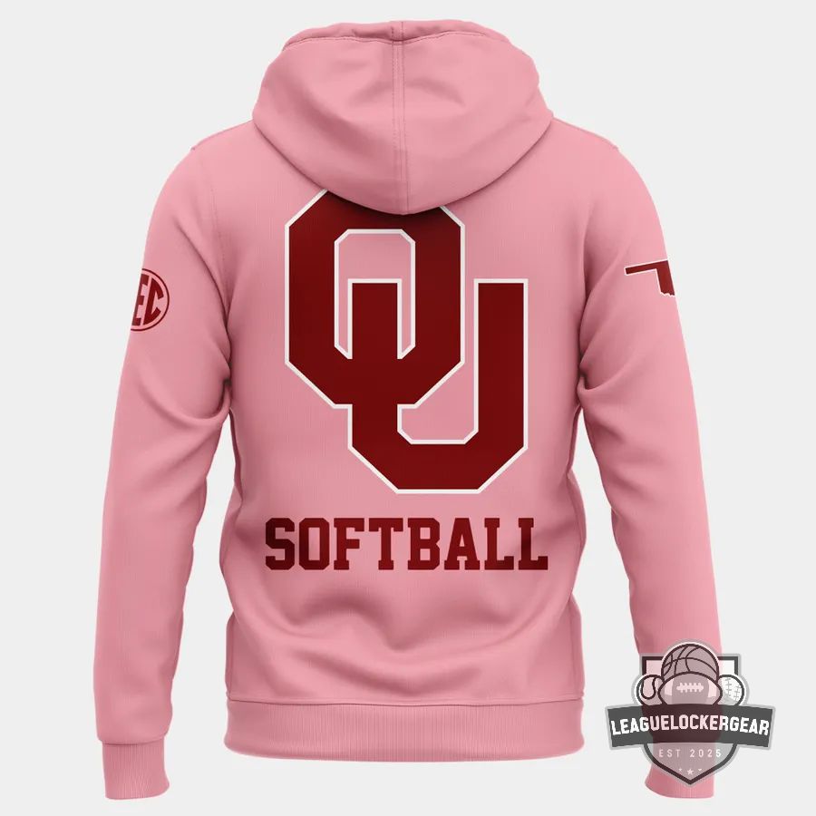 Oklahoma Sooners Pink Game Softball Hoodie