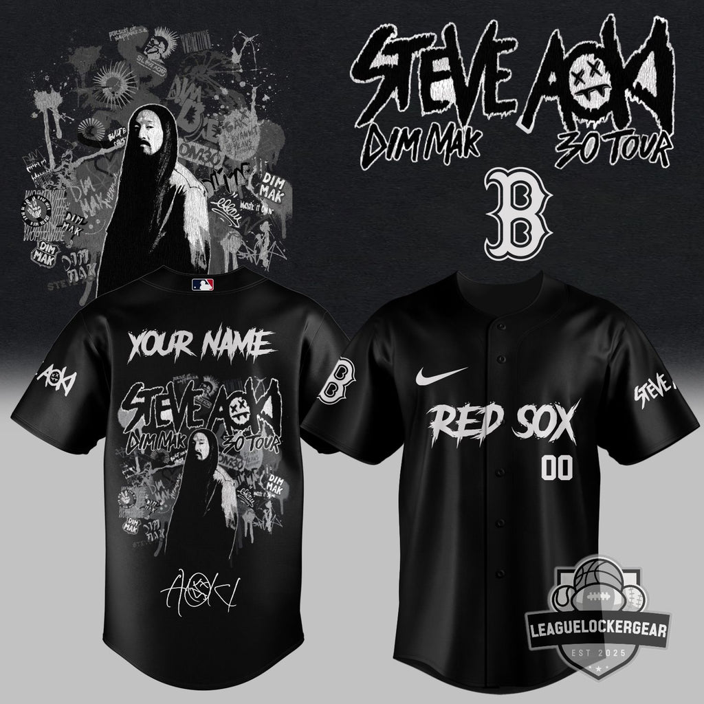 Steve Aoki Boston Red Sox Dim Mak 3.0 Tour Baseball Jersey