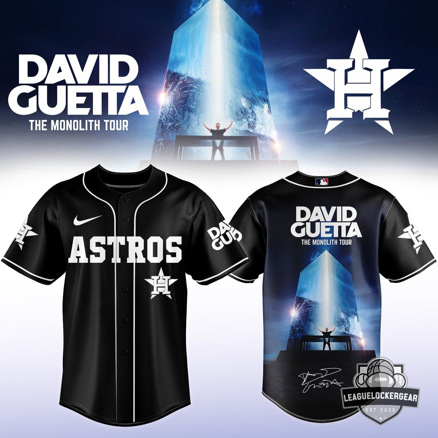 David Guetta The Monolith Tour Houston Astros Baseball Jersey