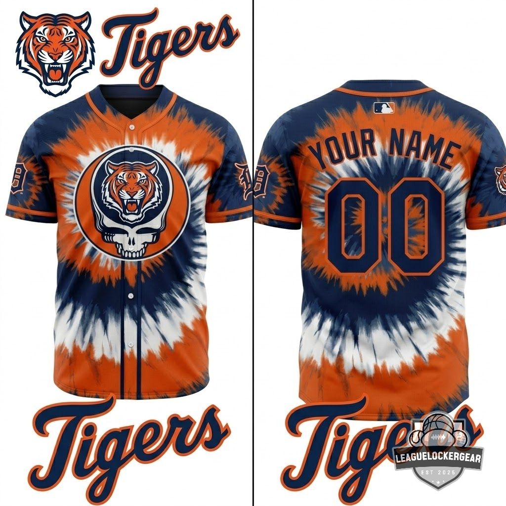 Detroit Tigers x Grateful Dead Baseball Jersey