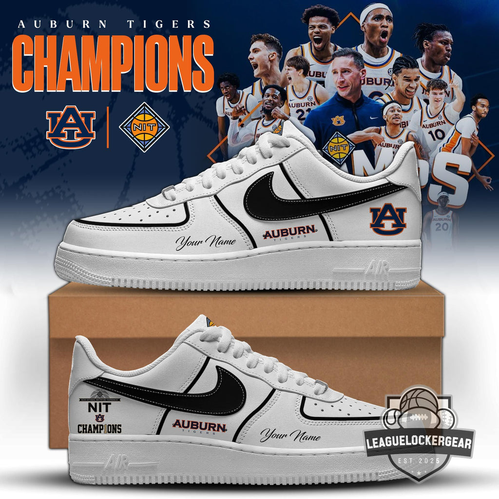 Auburn Tigers NIT Champions Personalized Custom Air Force 1 Shoes
