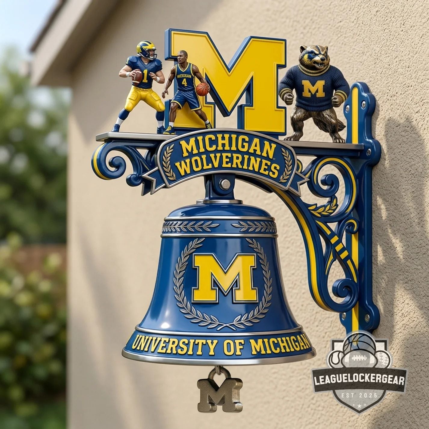Michigan Wolverines Mascot Victory Wall Bell
