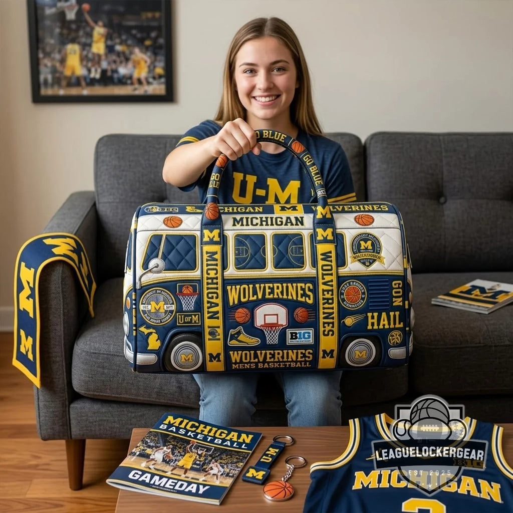 Michigan Wolverines Men’s Basketball Duffle Bag