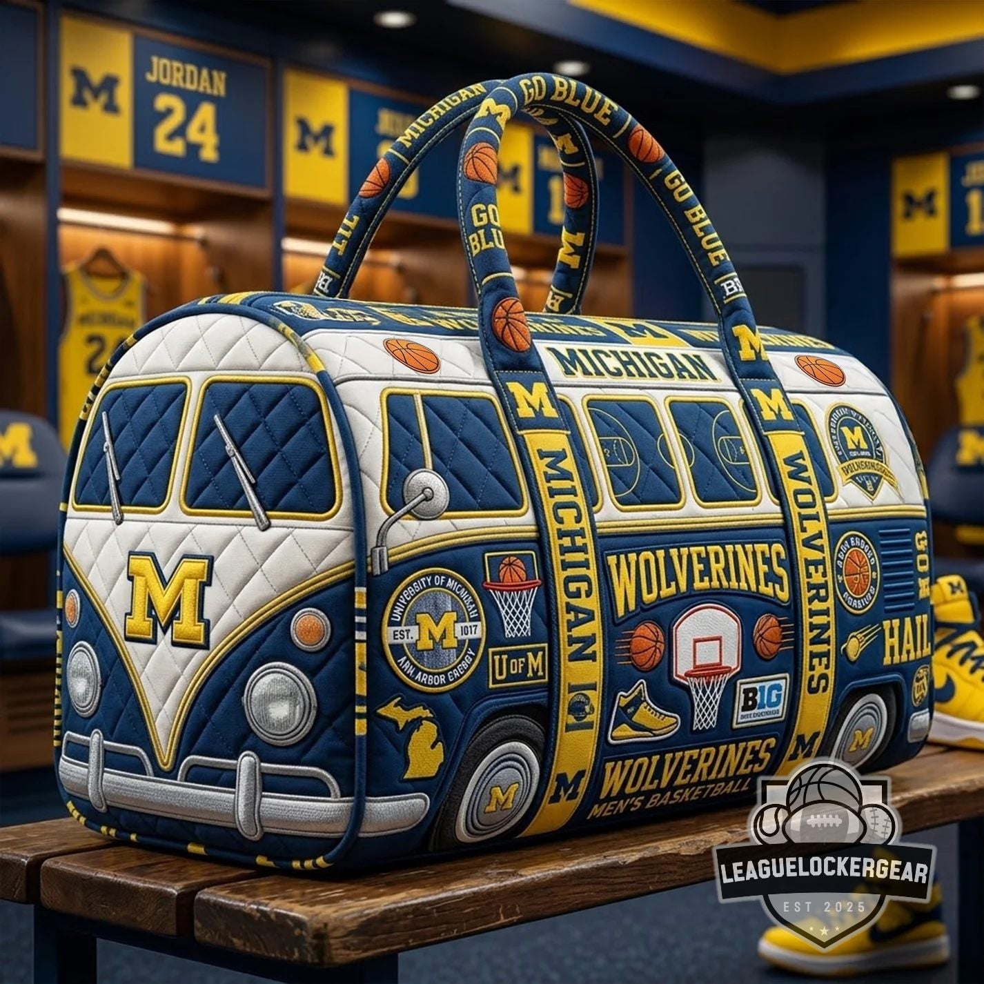 Michigan Wolverines Men’s Basketball Duffle Bag