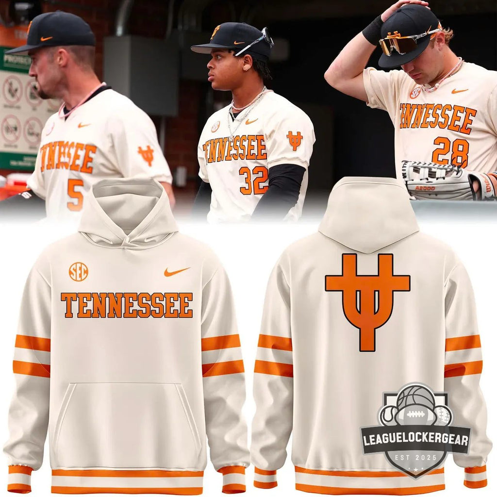 Tennessee Volunteers Baseball Jersey Style Hoodie