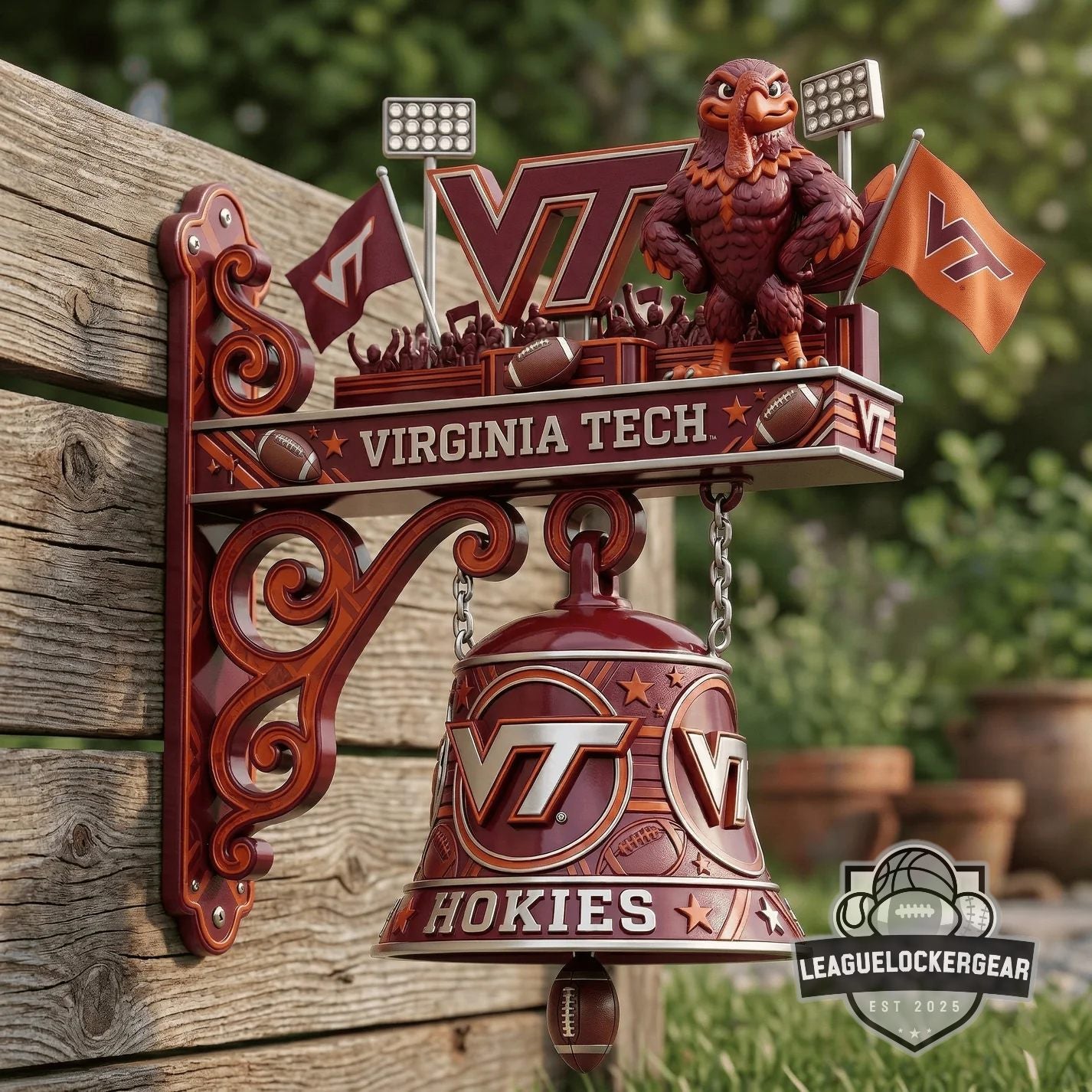 Virginia Tech Hokies HokieBird Mascot Football Welcome Bell