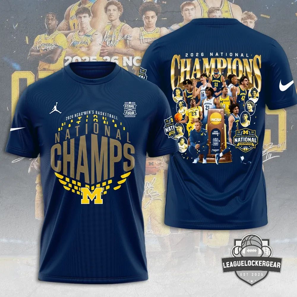 Michigan Wolverines 2026 NCAA Men’s Basketball National Champions T-Shirt