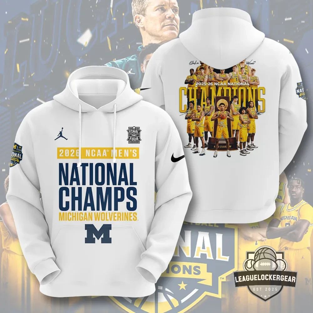 Michigan Wolverines 2026 NCAA Men’s National Champs Hoodie