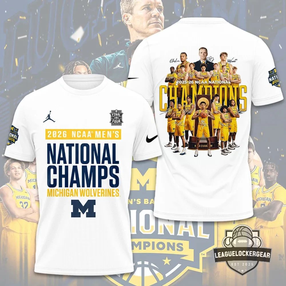 Michigan Wolverines 2026 NCAA Men’s National Champs T-Shirt