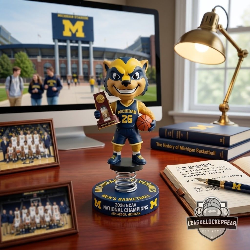 Michigan Wolverines Men’s Basketball 2026 NCAA National Champions Bobblehead