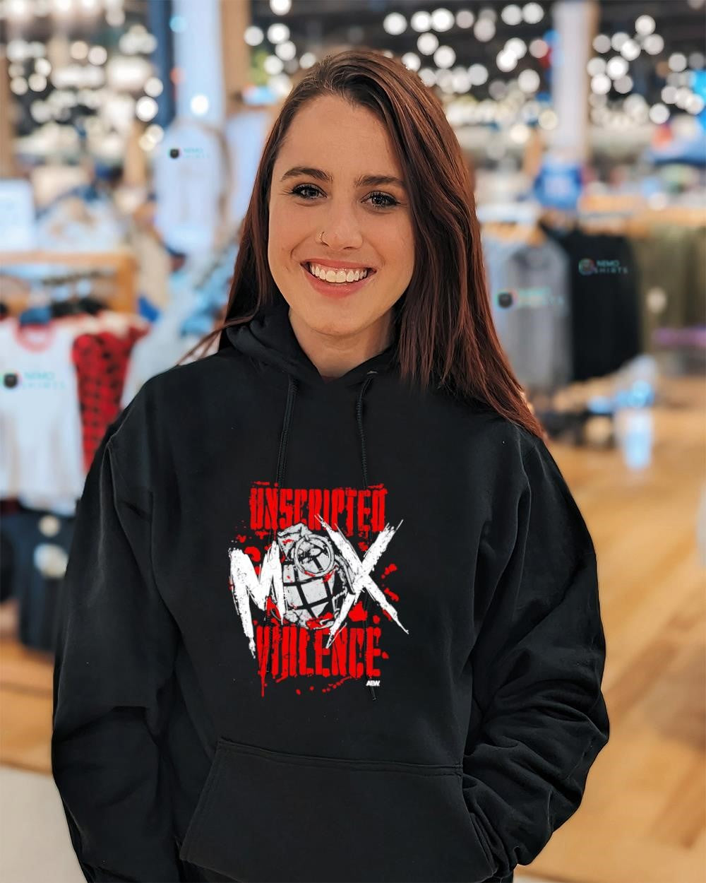 Jon Moxley Unscripted Violence camo graphic shirt