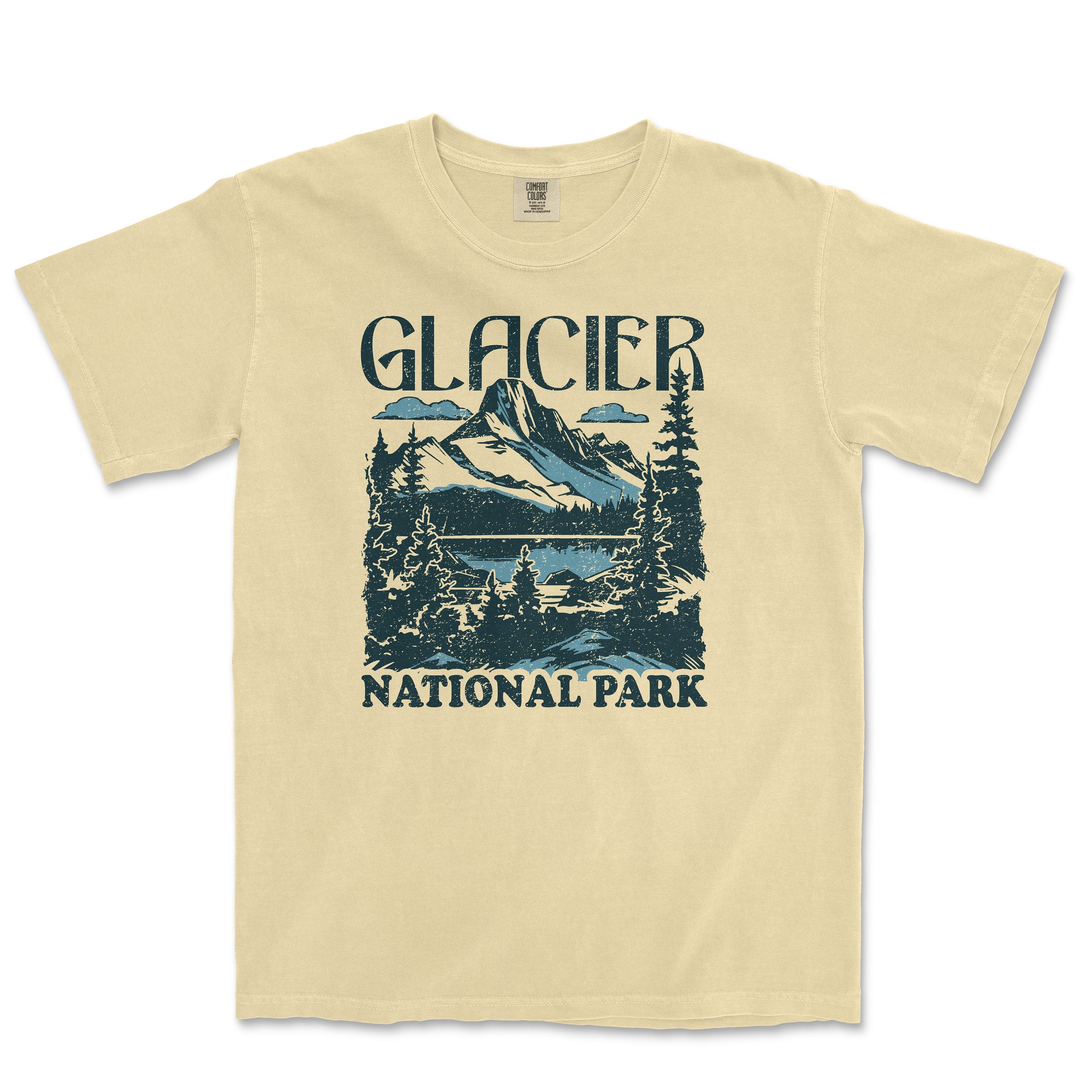Glacier National Park Comfort Colors Distressed Size Unisex T-shirt, Sweatshirt, Hoodie (4)