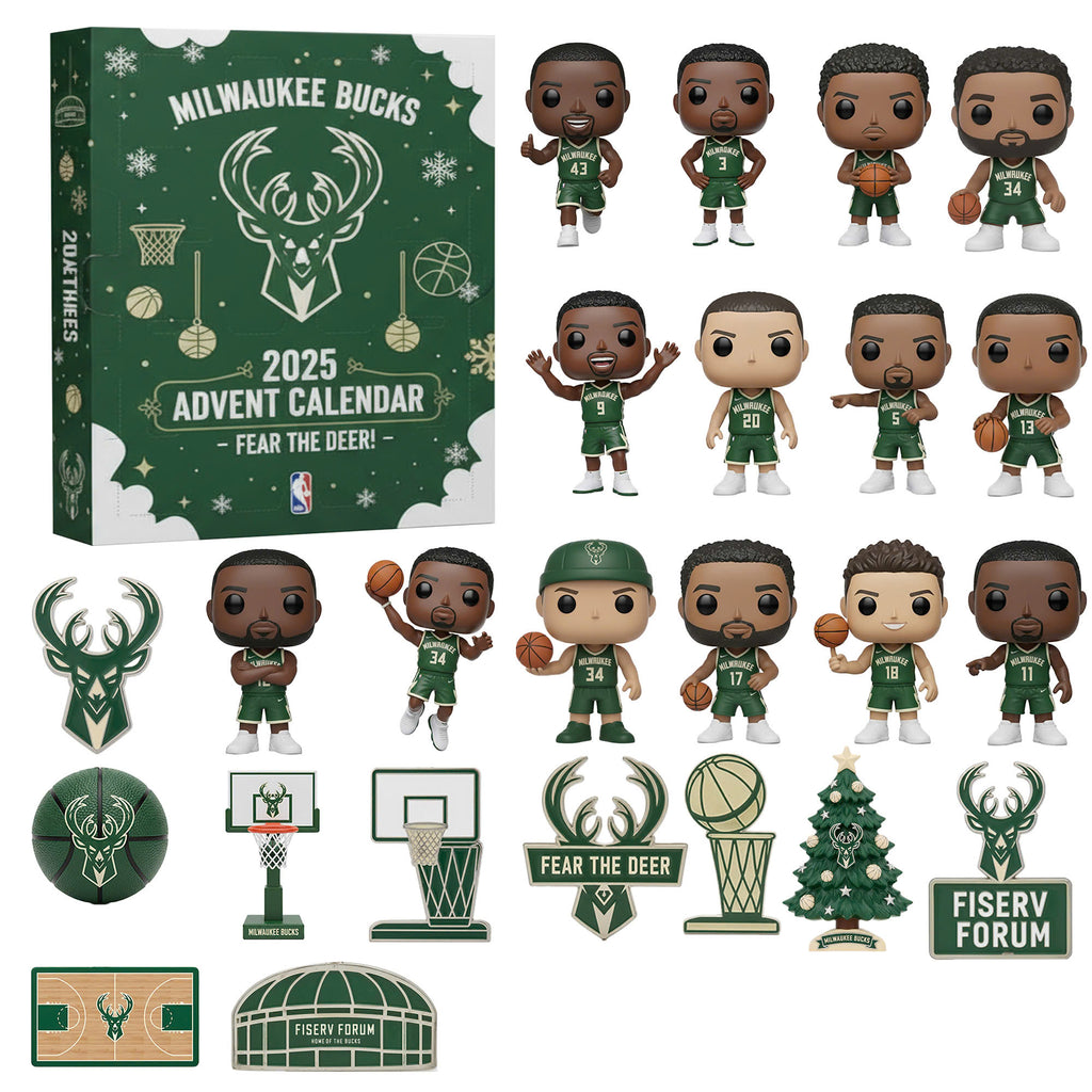 Milwaukee Bucks 2025 Advent Calendar – Fear the Deer NBA Collectible Gift Set