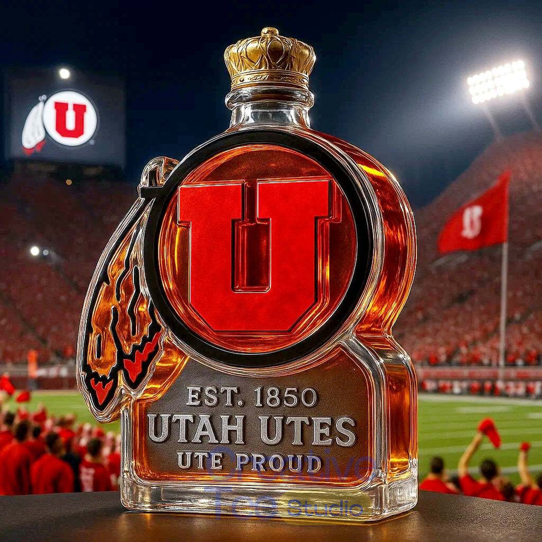 Utah Utes ‘Ute Proud’ Limited Edition Whiskey Bottle